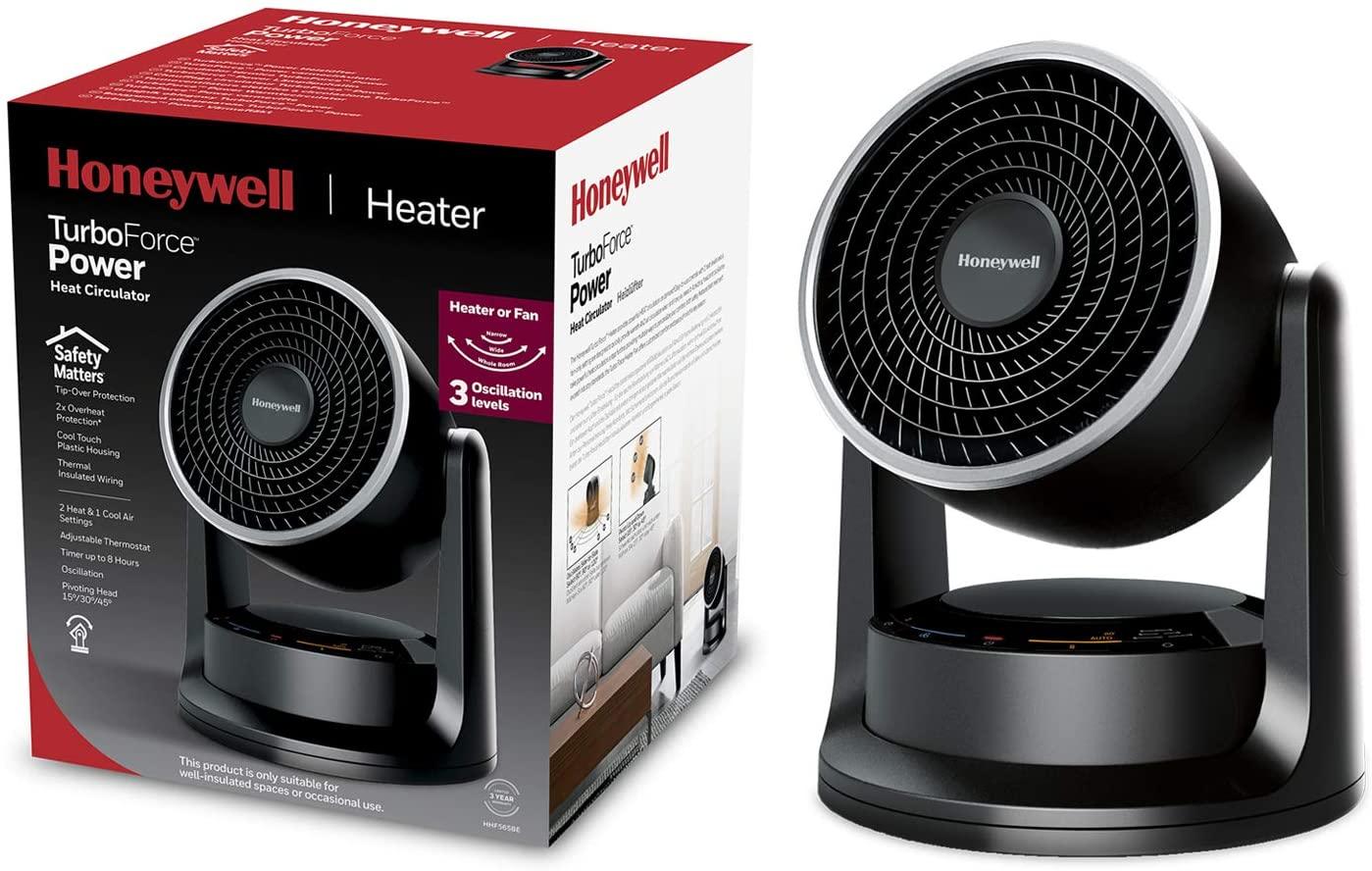 德国代购Honeywell HHF565BE4 暖风机电风扇 冷暖两用 可调恒温器