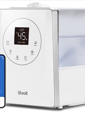 英国代购LEVOIT Smart Humidifiers 6L 温冷雾智能加湿器香薰精油