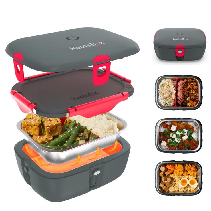 美国代购HeatsBox Go Electric Lunch Box 充电式可加热午餐盒