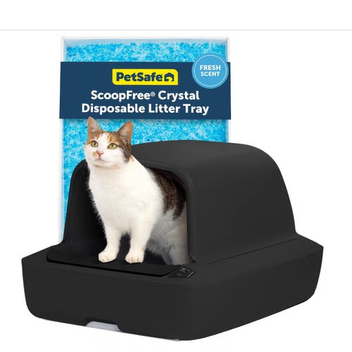 美国代购PetSafe ScoopFree Self-Cleaning Litter Box猫砂屋110v