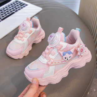 网面透气网面鞋 学生女童鞋 公主儿童运动老爹鞋 2025新款 子 子春秋季