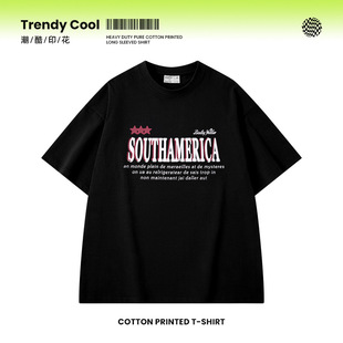 男基础款 夏季 打底衫 t恤纯棉潮牌宽松短袖 内搭圆领男衣服 备货男士