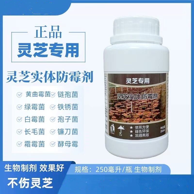 灵芝实体防霉剂灵芝专用营养液灵芝消毒杀菌剂防绿霉剂净生长素肥