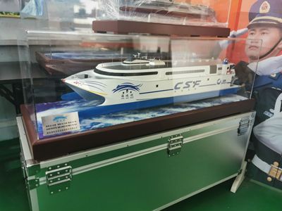 海峡号客运滚装船仿真装饰模型工艺船航模纪念摆件展览定制收藏品