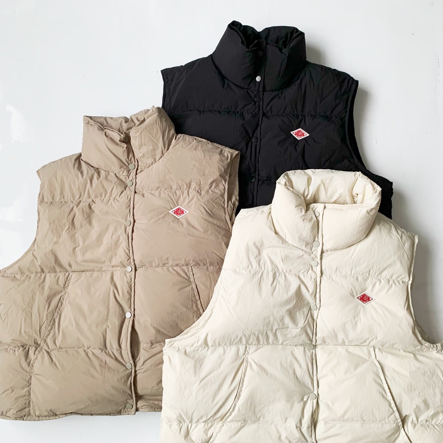 日系25秋新款Danton休闲经典百搭单排扣立领羽绒保暖马甲