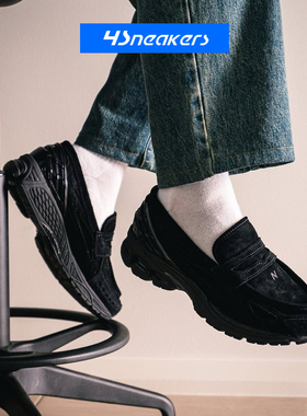 New Balance Triple Black黑色皮革低帮复古休闲乐福鞋U1906LOC