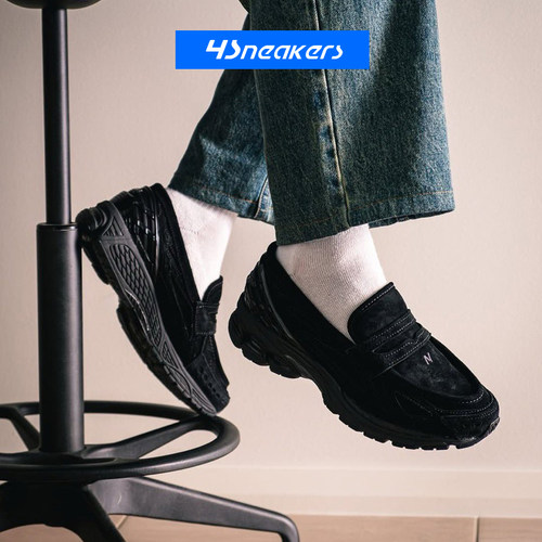 New Balance Triple Black黑色皮革低帮复古休闲乐福鞋U1906LOC