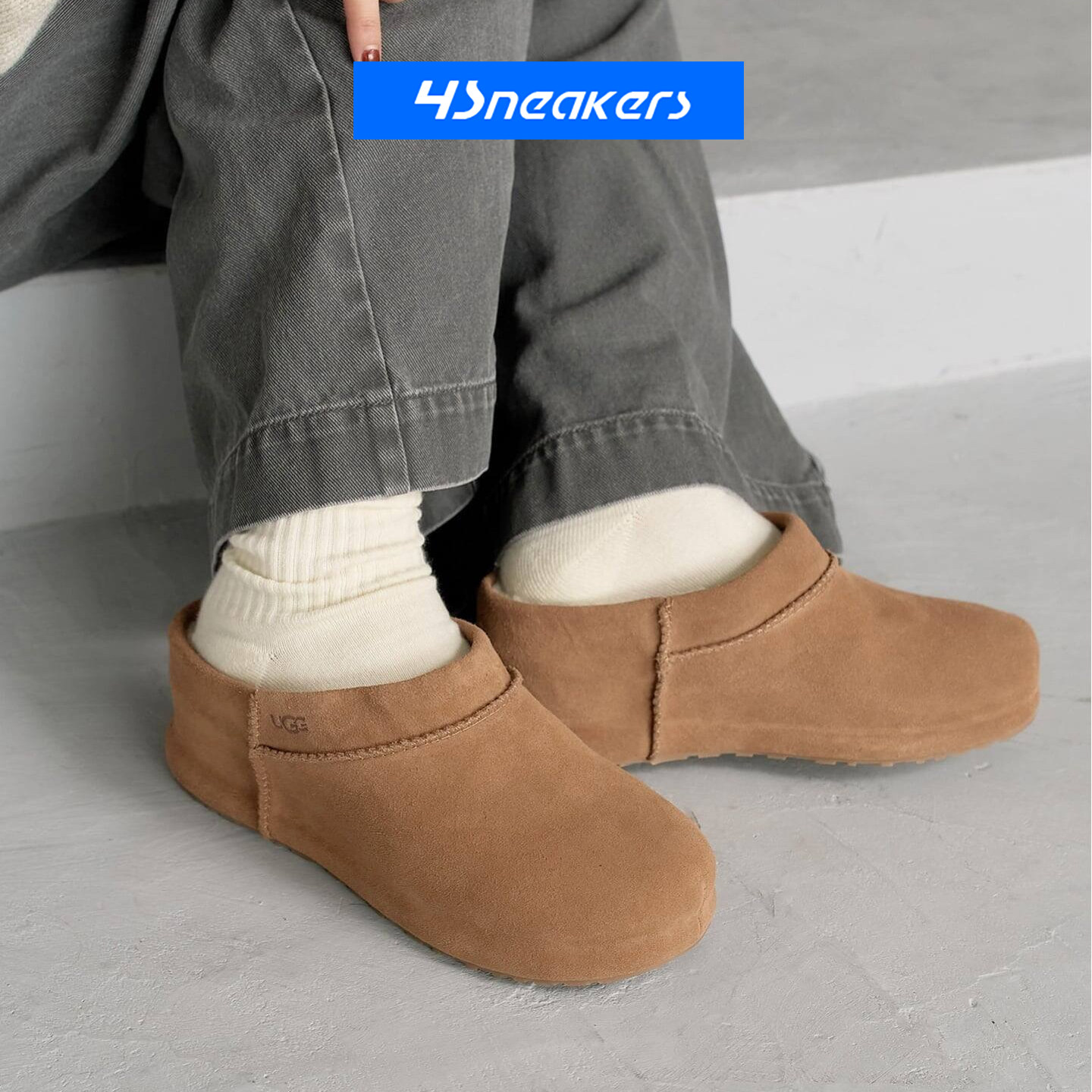 UGG ENWRAP CLOG 女款厚底中帮穆勒包头拖鞋休闲鞋1180254-CHE