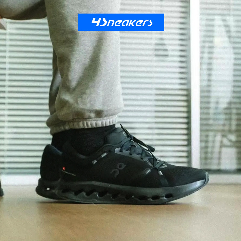 On昂跑Cloudsurfer 2 纯黑色男女透气耐磨短跑跑步鞋3MF10121043