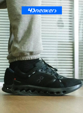 On昂跑Cloudsurfer 2 纯黑色男女透气耐磨短跑跑步鞋3MF10121043