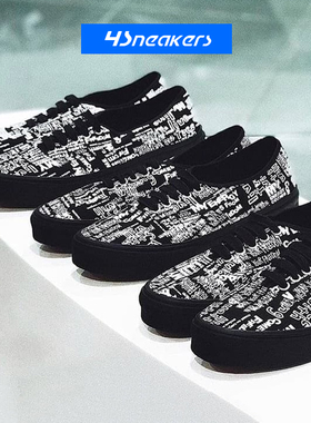 Vans范斯 CDG联名OG Authentic 黑白涂鸦低帮板鞋VN0A4BV92GX1