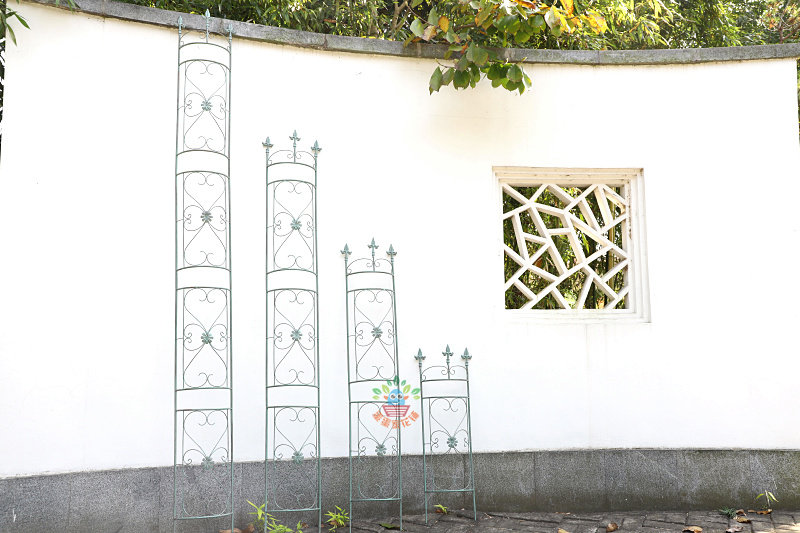 半圆爬藤架落水管遮挡架 做旧柱子路灯花支架 可无限加高