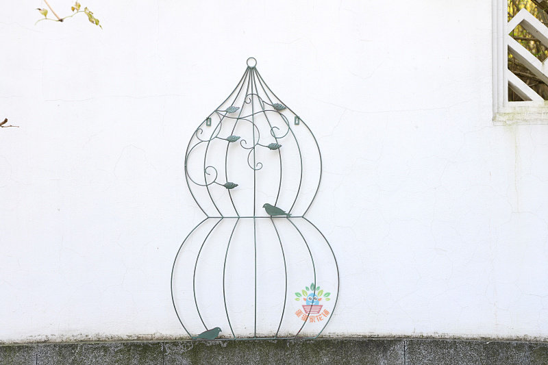 包邮 葫芦壁挂铁艺做旧花园壁饰铁线莲蓝雪花爬藤架 院墙阳台装饰,鲜花速递/花卉仿真/绿植园艺,花架,淘宝优惠券,粉丝福利购,淘宝优惠卷