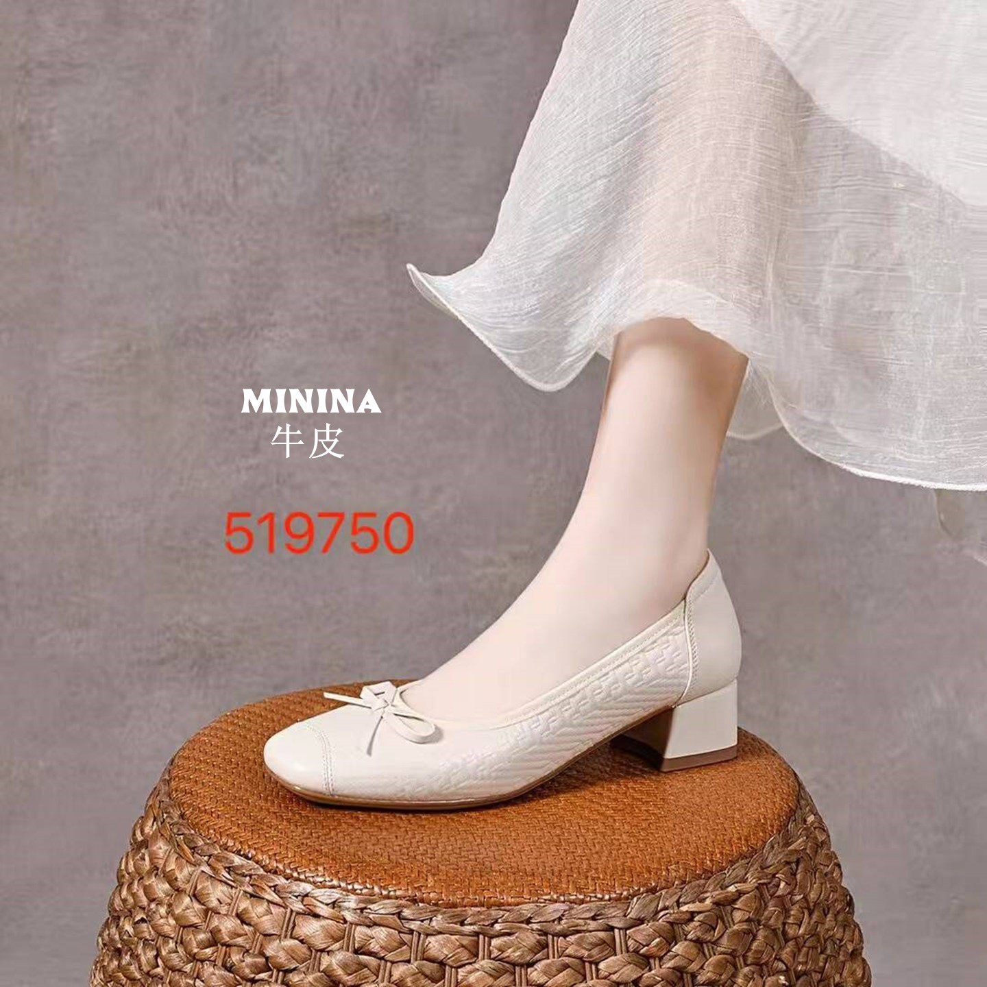 欧洲站真皮豆豆蛋卷瓢鞋女4cm方跟软底方头时尚法式显瘦广州船鞋