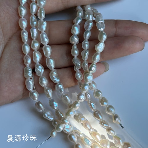 小石头再生珍珠强光项链半成品