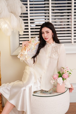 YEERANDMORE 2025年春夏新款原创设计女装时尚衬衫高级真丝欧根纱