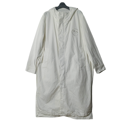 圣牌质感连帽宽松中长款风衣外套