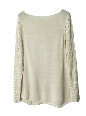 SD正品折扣女士时尚针织钩花镂空修身显瘦羊毛针织衫毛衣3529