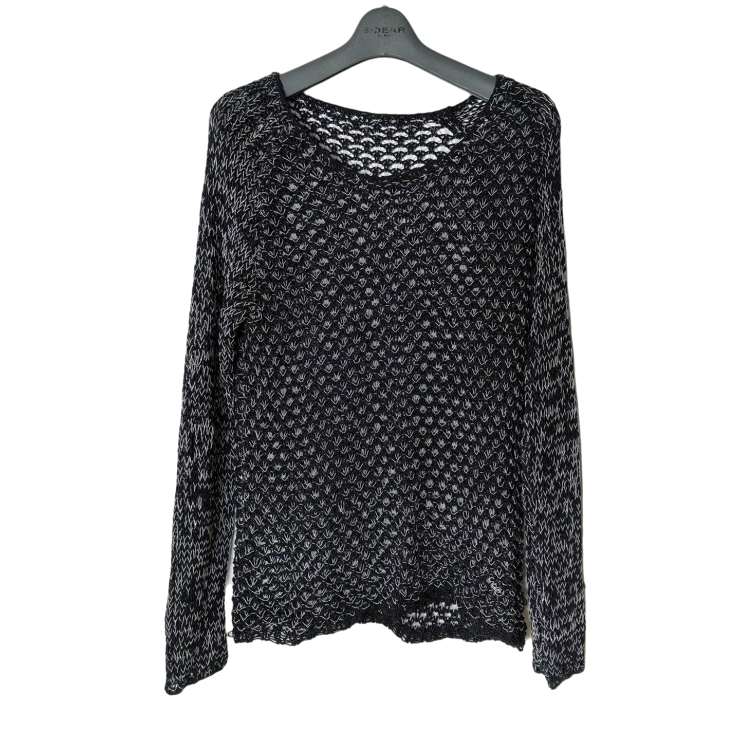 圣迪家性感显瘦镂空弹力针织衫