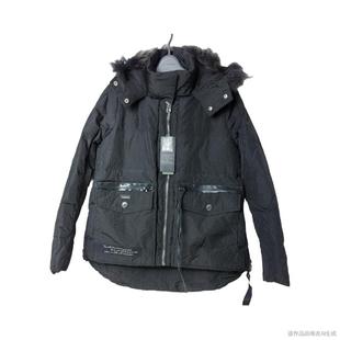 收腰连帽加厚羽绒服防风2411 修身 圣迪家正品 折扣女士短款