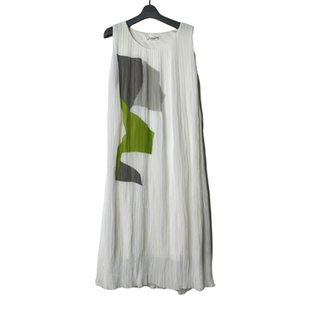 圆领连衣裙1230 清新印花百褶无袖 SD正品 女士时尚