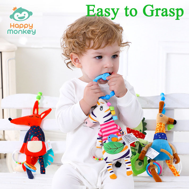 婴儿推车安抚挂件，可咬玩偶