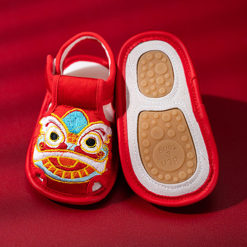 宝宝凉鞋1一2岁虎头鞋婴儿鞋子