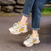 四起哥2026春秋轻奢头层牛皮复古休闲女鞋 运动真皮手工老爹鞋 女潮