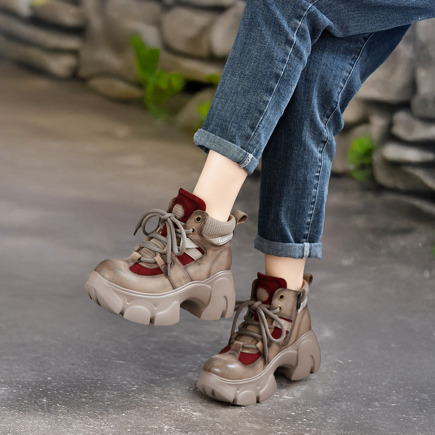 四起哥2025秋冬新款头层牛皮短靴