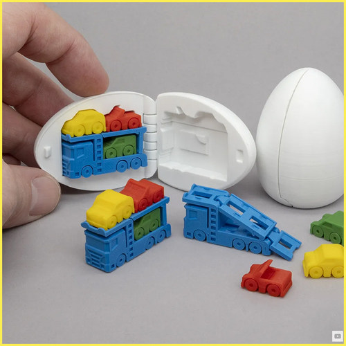 微缩惊喜蛋3D打印迷你挖掘机