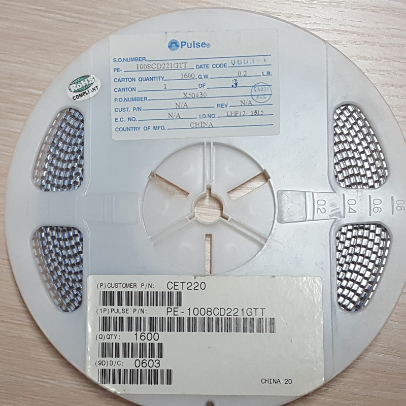 PE-1008CD221GTT 原装进口贴片大电流电感 2520 220Nh 2.5x2.0