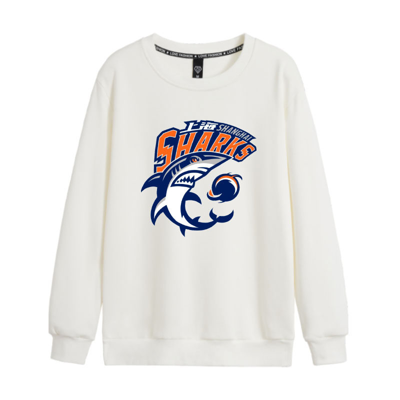 2022秋冬新款圆领卫衣上海久事大鲨鱼男篮CBA篮球套头训练服篮球