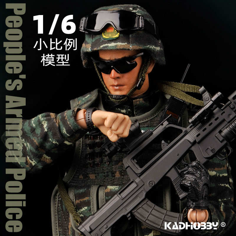 和平使命中国武警1/6兵人仿真人偶模型关节可动特种部队手办玩具