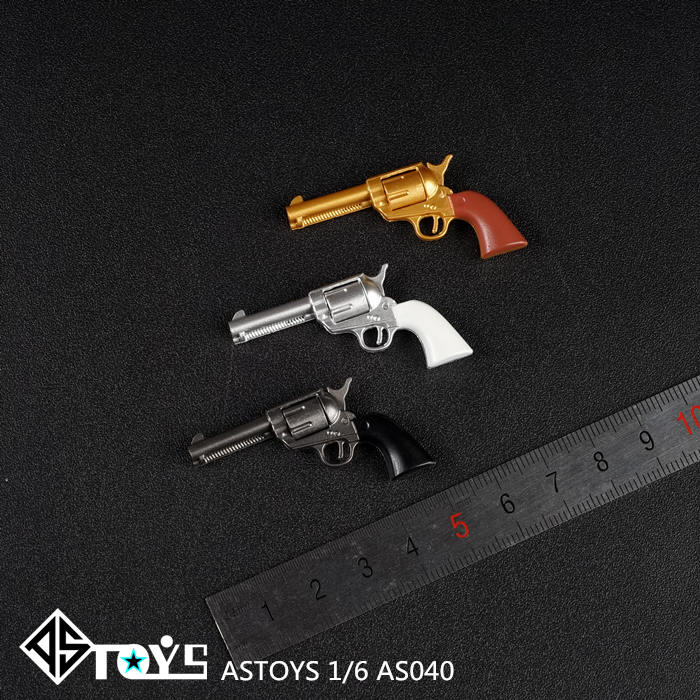 ASTOYS兵人1/6人偶AS040柯尔特西部牛仔三色左轮手枪微缩手办模型