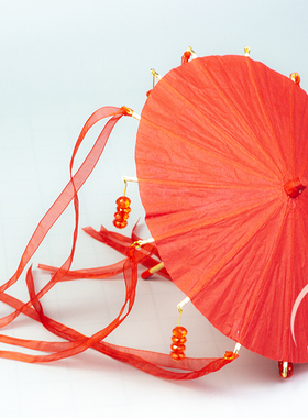 1/6兵人6分bjd娃娃古风流苏油纸伞ob21素体模型和风迷你道具模型