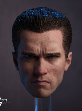 GACTOYS男1/6兵人偶头雕阿诺施瓦辛格年轻版终结者戴眼镜T800配件