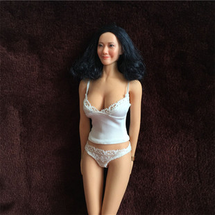 1：6女兵人衣服配件白色吊带背心束腰内衣内裤高装袜套装睡衣套装