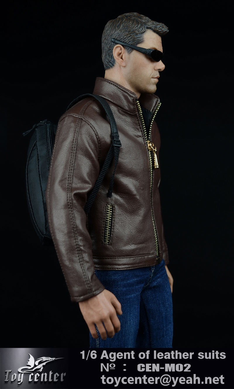 Toy center CEN-M02特工杀手1/6兵人机车服皮衣套装素体手办配件