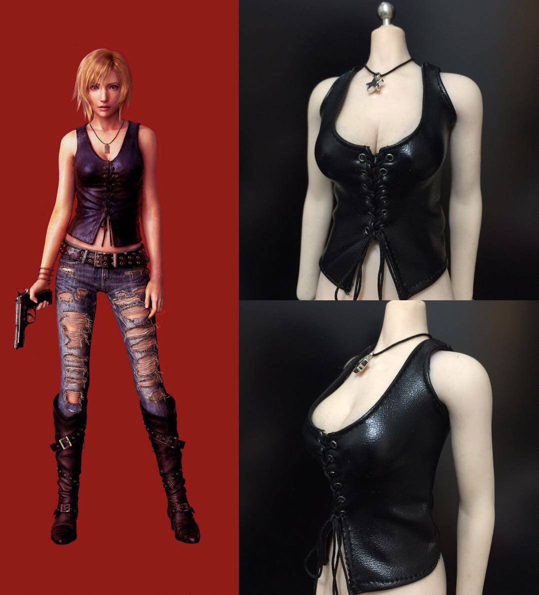 最终幻想低胸手办性感衣服女兵人