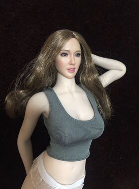 1/6 女兵人配件性感吊带背心内衣phicen包胶素体人偶手办模型抹胸