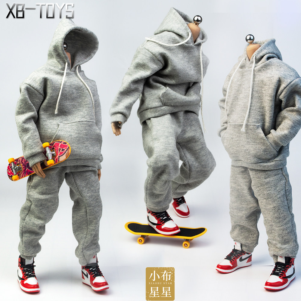 1/6男强壮包胶素体连帽衫卫衣运动服