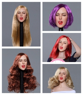 GACTOYS 1/6女兵人头雕 欧美表情女头雕模型 第二弹 GC021 五款