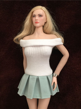 1/6 女兵人配件连衣裙包胶PHICEN 钢骨大中胸hotstuff岚素体穿