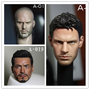 兵人1/6欧美演员明星男兵人头雕模型多12寸素体配件中老年男子