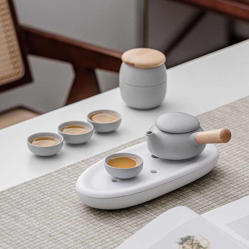全季酒店同款2.0拾趣现代办公旅行家用功夫茶盘简约日式茶具套装