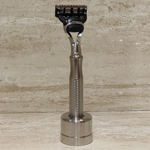 钛合金手柄刀柄镂空摆动款剃须刀