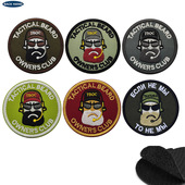 海客户外跨境战术胡子哥臂章通讯兵军迷刺绣布贴魔术贴背包章现货