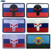 跨境旗刺绣魔术贴俄罗斯惩罚者布贴PVC滴胶免洗臂章