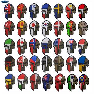 专利海客户外跨境molon labe头盔惩罚者臂章魔术贴刺绣布标现