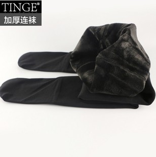 冬女大码保暖裤加绒加厚锦纶加肥加大200斤打底裤连袜裤400克肤色